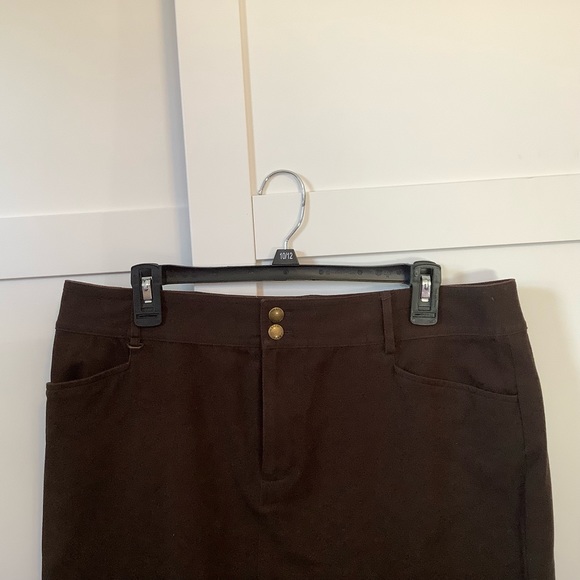 Skirt brown skirt  chaps size 14 - Picture 2 of 8